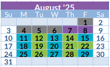 April AB Schedule