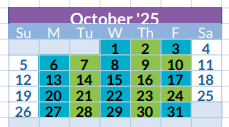 October A/B Schedule